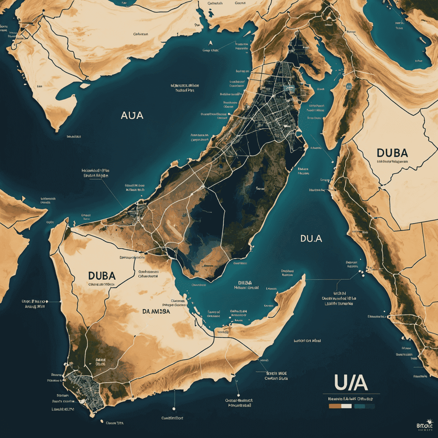 Map of the UAE highlighting 5G coverage areas, with major cities like Dubai and Abu Dhabi prominently featured